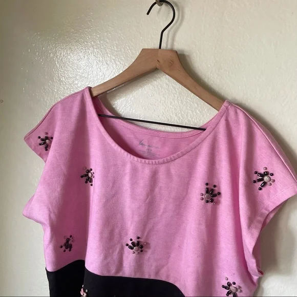 Lane Bryant | Colorblock Jeweled Top - Picture 2 of 5